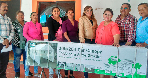 Comuna de Cuayuca entrega toldo móvil en primaria "Melchor Ocampo"