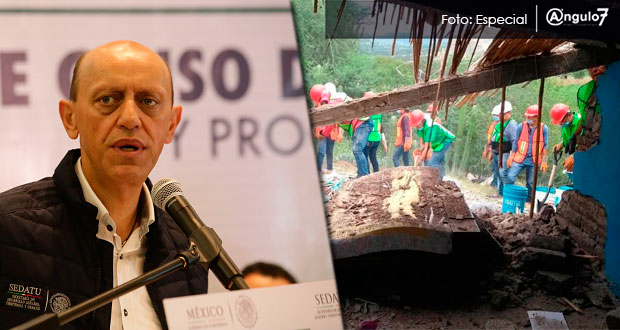 Tras sismo, reconstrucción de casas en Puebla costará mil 254 mdp: Sedatu