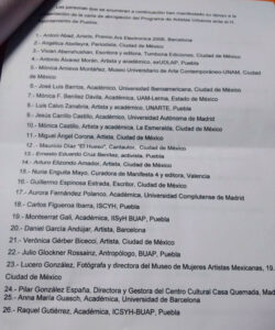 Documento donde intelectuales piden derogación del PAU