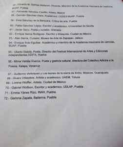 Documento donde intelectuales piden derogación del PAU