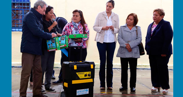 Unicef y SEP dan ayuda a escuelas de Atlixco afectadas por sismo