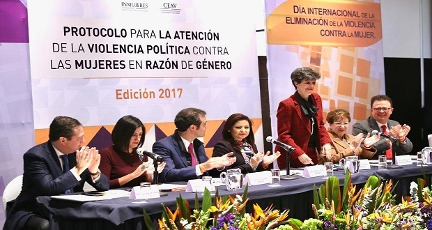 Presentan Protocolo para la Atención de la Violencia Política contra las Mujeres en Razón de Género de 2017. Foto: Especial.
