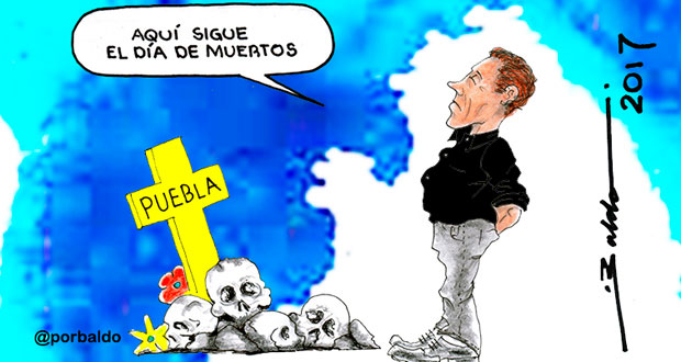 Caricatura: Sigue el día de muertos en Puebla