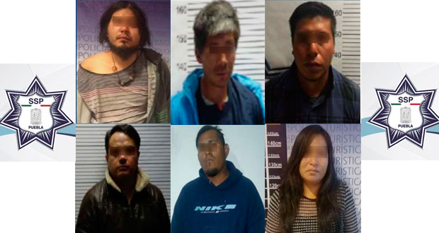 SSP detiene a ocho personas por diversos delitos en la Angelópolis