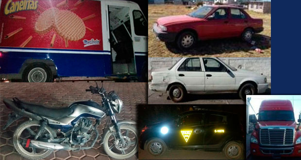 En Puebla, SSP logra recuperar 7 vehículos con reporte de robo
