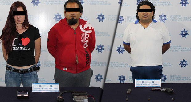 Ssptm detiene a tres personas en Puebla por diversos delitos