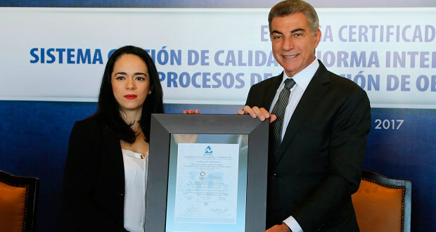 Gali recibe certificado de calidad por procesos de licitación