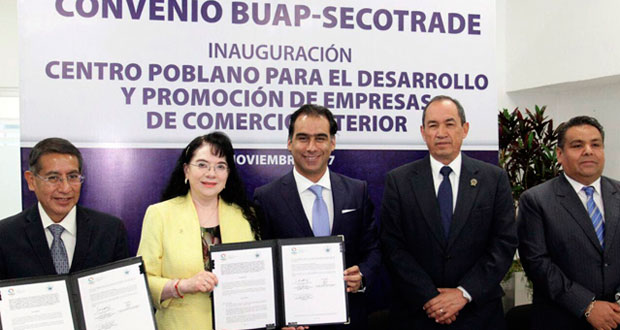 BUAP y Secotrade firman convenio que ayudará a Mipymes a exportar