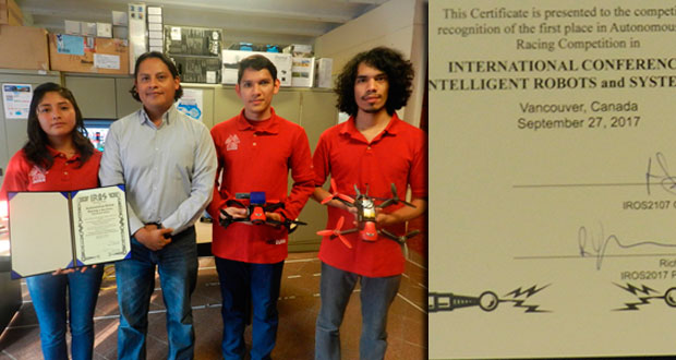 Equipo del Tecnológico de Atlixco gana competencia mundial de drones