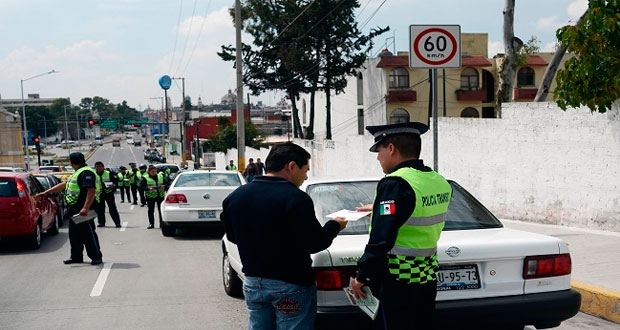 Aplican 75 infracciones por incumplir verificación vehicular en Puebla: SSP.