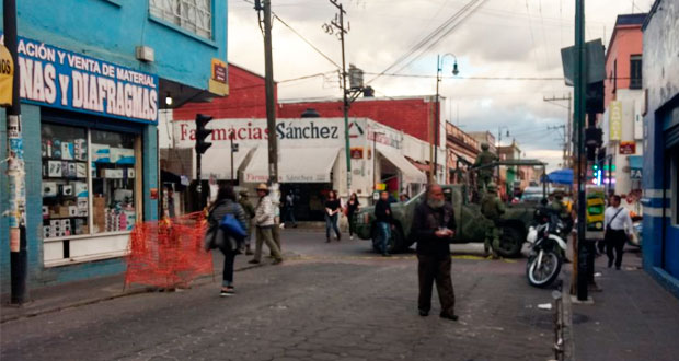 Por trata, PF y Ejército catean dos prostíbulos en Centro Histórico de Puebla