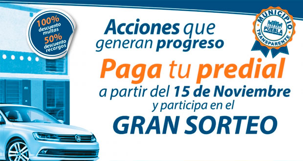 A partir del 15 de noviembre, podrás pagar Predial con beneficios