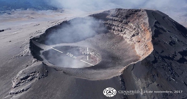 Cráter del Popocatépetl aumenta su tamaño por reciente actividad