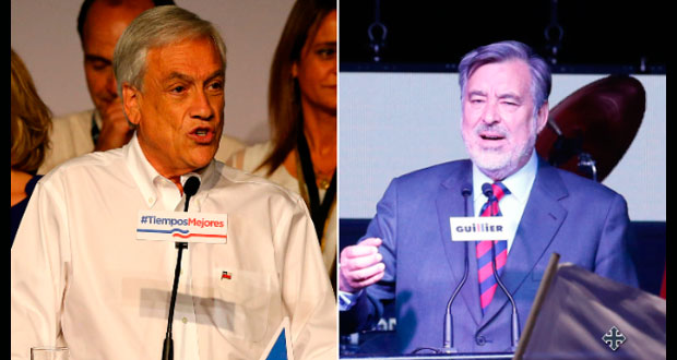 Piñera y Guillier van a segunda vuelta por presidencia de Chile