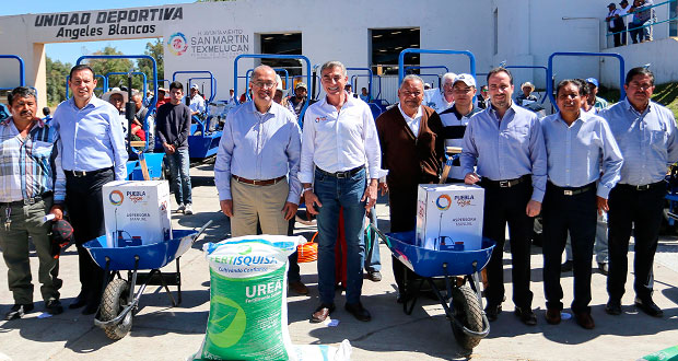Gobierno estatal entrega en San Martín apoyos al campo por 27 mdp