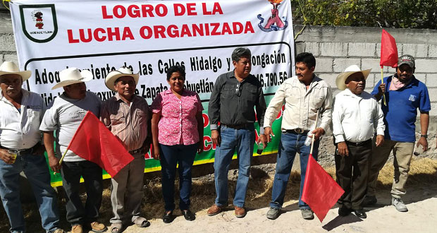 Invierten 3 millones en adoquinamiento en Huehuetlán el Chico