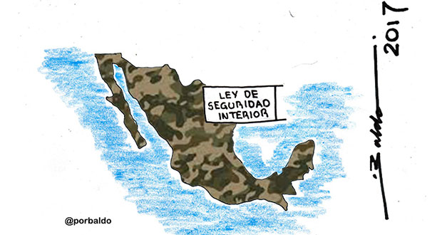 Caricatura: Ley de Seguridad Interior ¿Militarización del país?