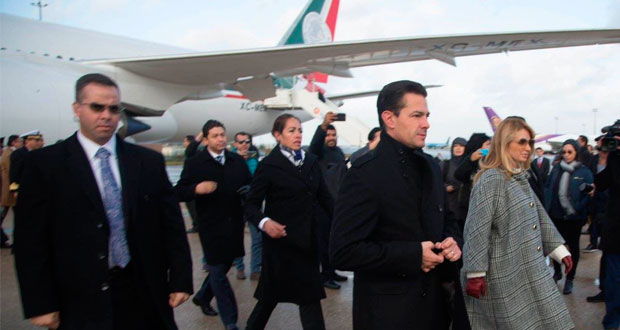 EPN llega a París para junta con OCDE y cumbre One Planet