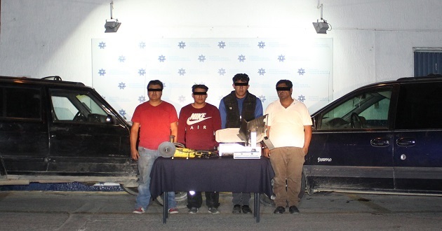 Caen 5 por robo a negocio en San Pablo Xochimehuacán