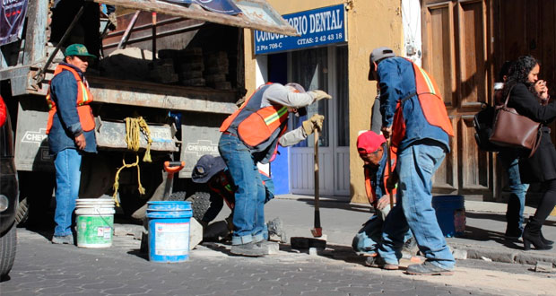 Rehabilitación de calles en CH de Puebla, al 96%, destaca comuna