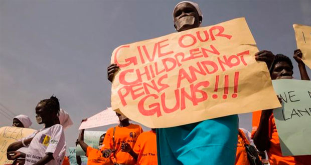 En silencio, mujeres y niños de Sudán del Sur exigen cese a la guerra