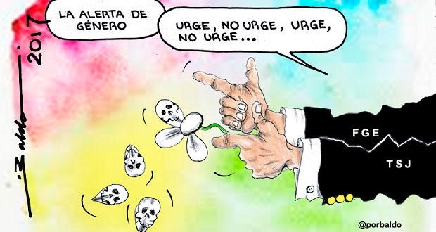 Caricatura: La indecisión por la alerta de género en Puebla