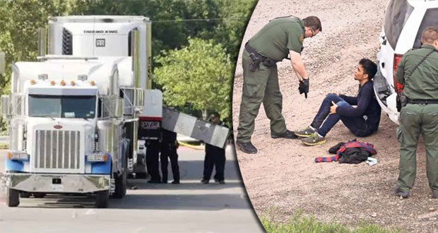 44 indocumentados son hallados en camiones en Texas