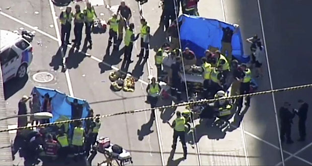 Automóvil atropella a personas en Australia y deja 19 heridos