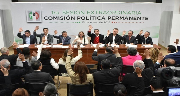 El PRI cambió a “Todos por México” nombre de su coalición con PVEM y Panal . Fuente: Twitter@PRIdePUEBLA