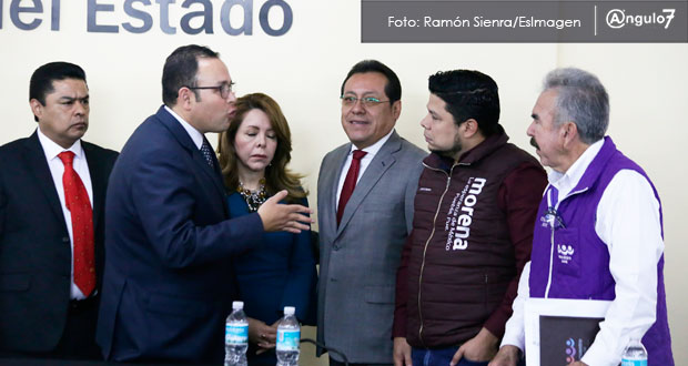 Morena, PT y PES firman coalición en Puebla; candidatos saldrán de encuesta