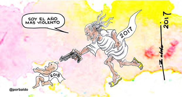 Caricatura: Adiós al año viejo