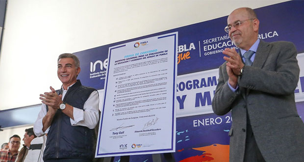 INEE y gobierno de Puebla presentan programa para mejora educativa