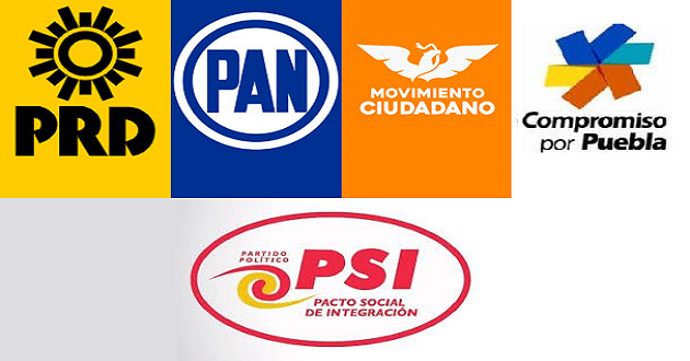 Forman 5 partidos “Por Puebla al Frente”; PAN se queda con la gubernatura. Foto: Especial