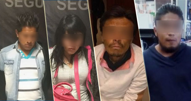 SSP asegura a 3 hombres y 1 mujer por diversos tipos de robo