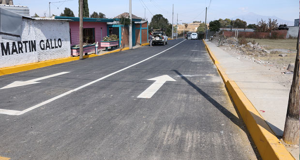 Invierten 6 mdp en drenaje y pavimentación de calle en Ocoyucan