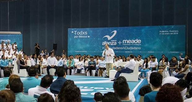 Ante militancia del Panal, Meade promete subir sueldo a maestros