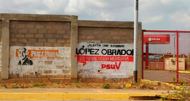 Partido venezolano rechaza haber realizado pintas en apoyo a AMLO