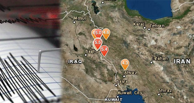 Frontera entre Irán e Irak es azotada por ocho sismos en un día