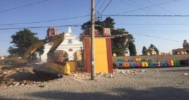 San Andrés Cholula derriba puente de Tonantzintla para construir barrio smart