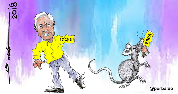 Caricatura: La izquierda devorada por roedores políticos