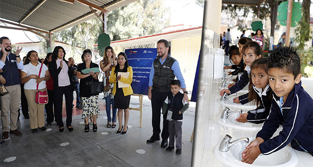 Rehabilitan sanitarios en preescolar del sur de la capital poblana