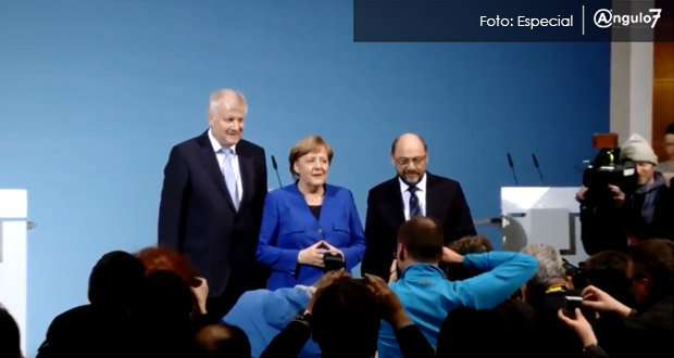 Merkel y Schulz acuerdan gobierno de coalición en Alemania