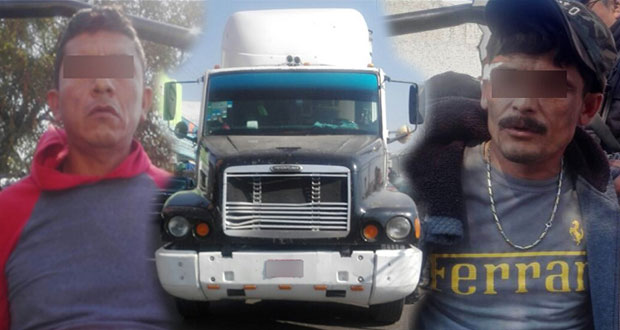 Detienen a dos por robo de tractocamión en Central de Abasto