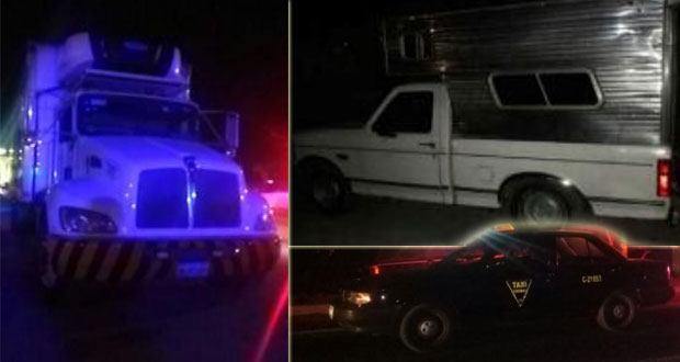 Recuperan 5 unidades en varios puntos de Puebla