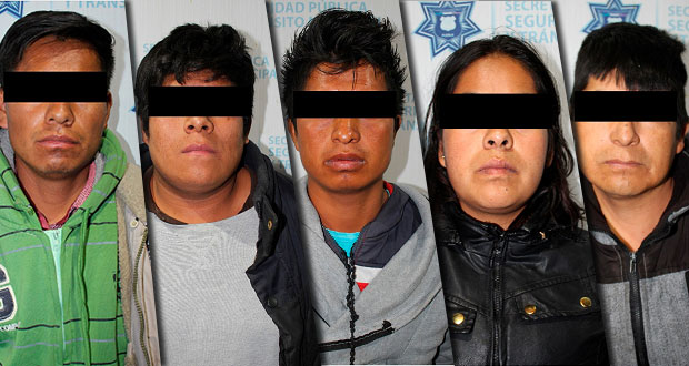 Detienen a cinco por venta de gasolina robada en Puebla