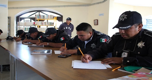 Seguridad Pública de Ocoyucan da taller de “sensibilización”. Foto: Especial