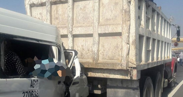 3 muertos y 14 heridos tras choque en la autopista México–Puebla