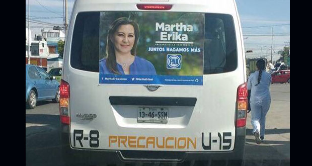 Barbosa denunciará a la SIMT por colocar propaganda de Martha Erika