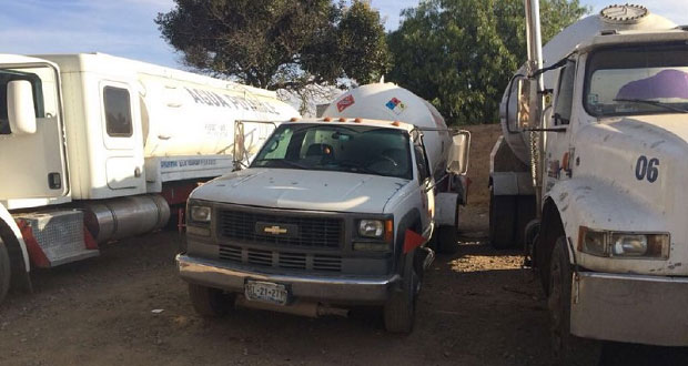 Tras cateo, recuperan 8 pipas con 68 mil litros gas en Sanctórum