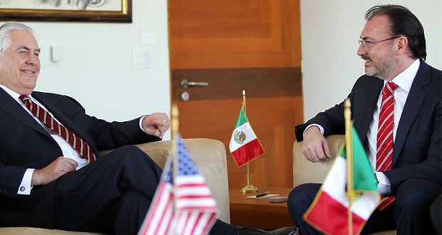 Videgaray y canciller de EU hablan sobre seguridad